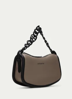 Bolsa De Ombro Taupe