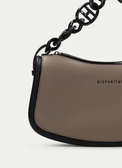 Bolsa De Ombro Taupe