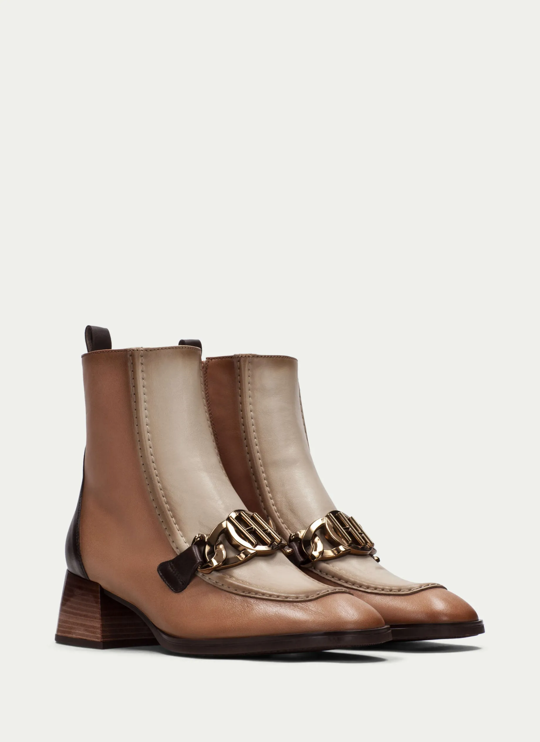 Botins Charlize Apricot Marfil