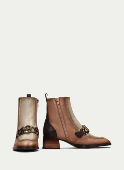Botins Charlize Apricot Marfil