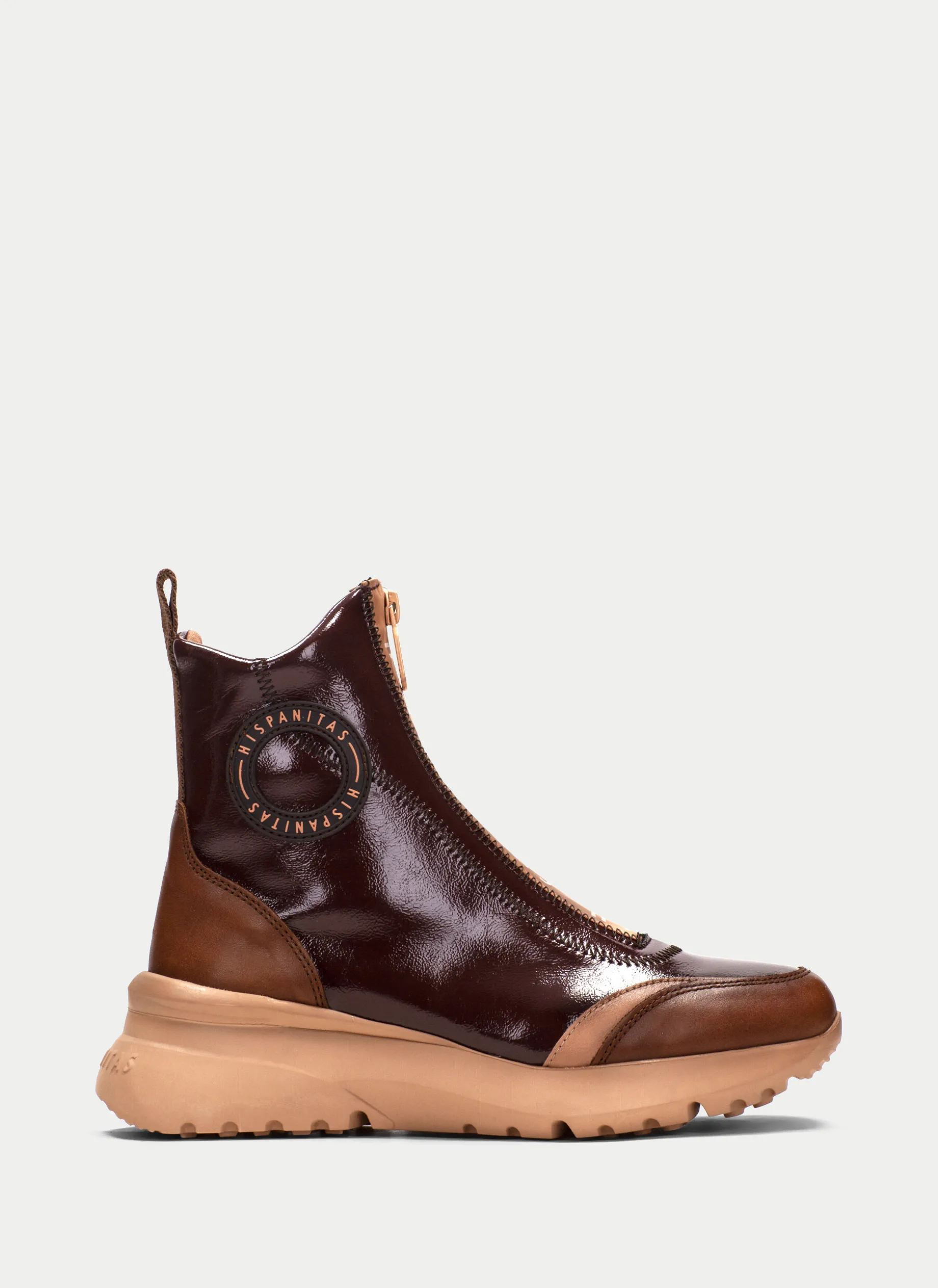 Botins Desportivos Polinesia Couro Marrom