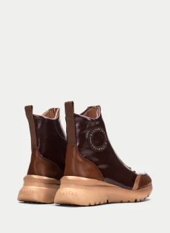 Botins Desportivos Polinesia Couro Marrom