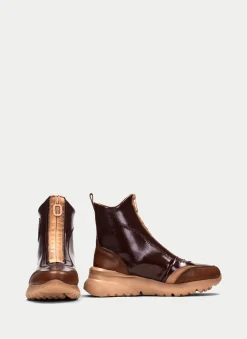 Botins Desportivos Polinesia Couro Marrom
