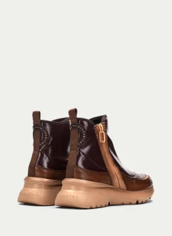 Botins Desportivos Polinesia Couro Marrom