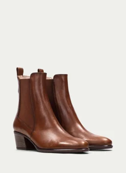 Botins Madeira Couro