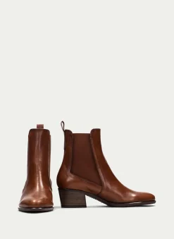 Botins Madeira Couro