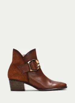 Botins Madeira Couro