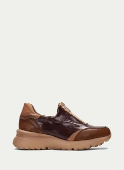 Sneakers Polinesia Couro Marrom