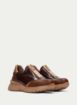 Sneakers Polinesia Couro Marrom