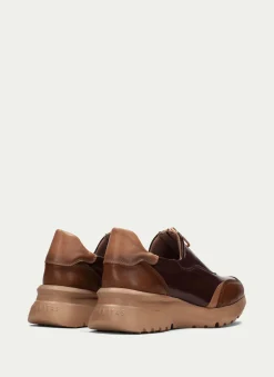 Sneakers Polinesia Couro Marrom